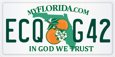 FL license plate ECQG42