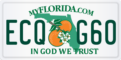 FL license plate ECQG60