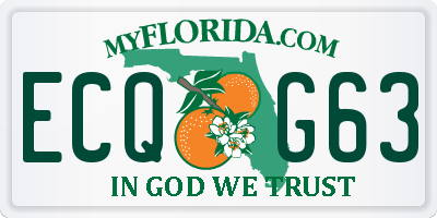 FL license plate ECQG63