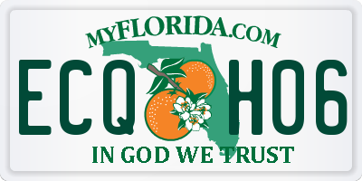 FL license plate ECQH06