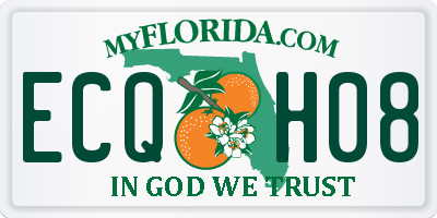 FL license plate ECQH08
