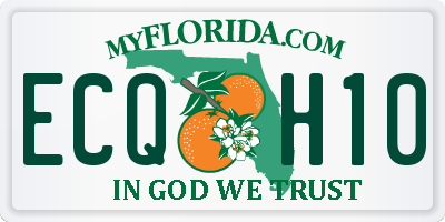 FL license plate ECQH10