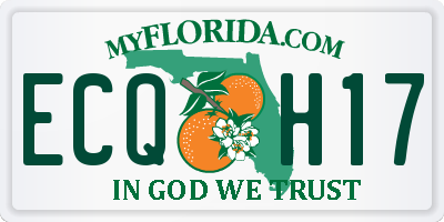 FL license plate ECQH17