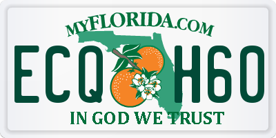 FL license plate ECQH60