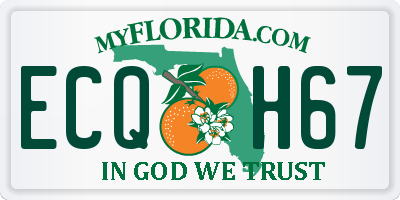 FL license plate ECQH67