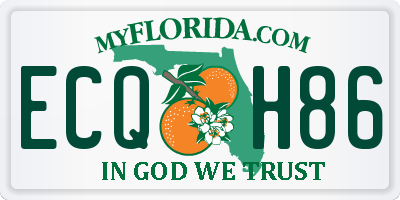 FL license plate ECQH86