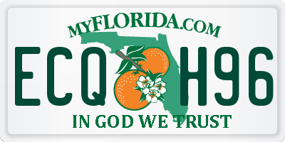 FL license plate ECQH96