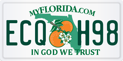 FL license plate ECQH98