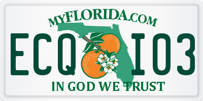 FL license plate ECQI03