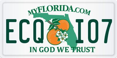 FL license plate ECQI07