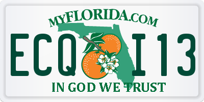 FL license plate ECQI13