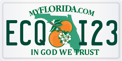 FL license plate ECQI23