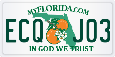 FL license plate ECQJ03