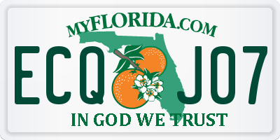 FL license plate ECQJ07