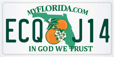 FL license plate ECQJ14