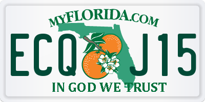 FL license plate ECQJ15