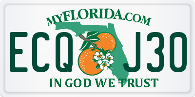 FL license plate ECQJ30