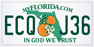 FL license plate ECQJ36