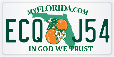 FL license plate ECQJ54