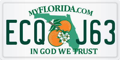 FL license plate ECQJ63