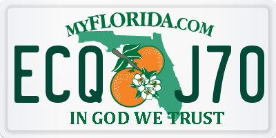 FL license plate ECQJ70