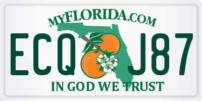 FL license plate ECQJ87