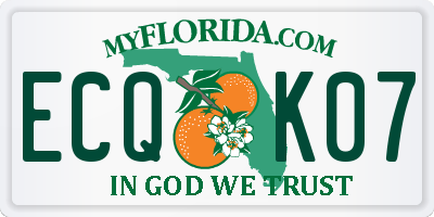 FL license plate ECQK07