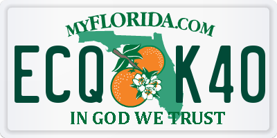 FL license plate ECQK40