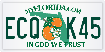 FL license plate ECQK45