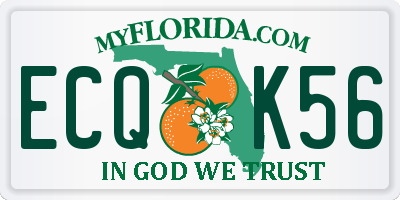 FL license plate ECQK56