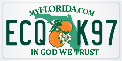 FL license plate ECQK97