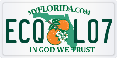 FL license plate ECQL07