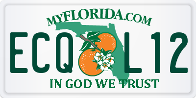FL license plate ECQL12