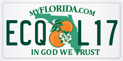 FL license plate ECQL17