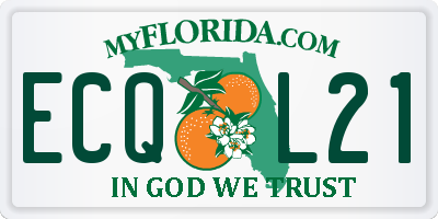 FL license plate ECQL21