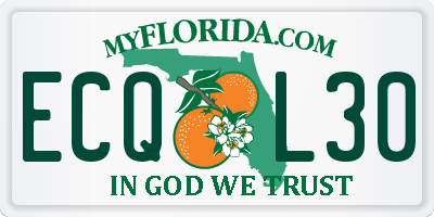 FL license plate ECQL30