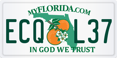 FL license plate ECQL37
