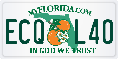 FL license plate ECQL40