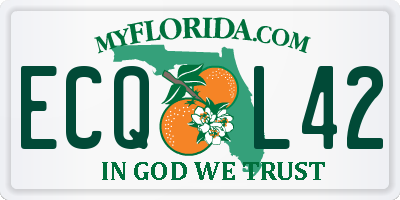 FL license plate ECQL42