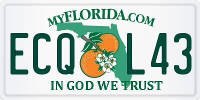 FL license plate ECQL43