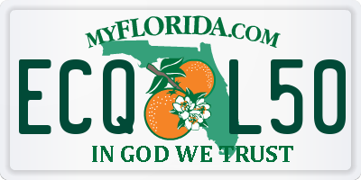 FL license plate ECQL50