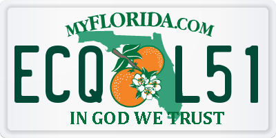 FL license plate ECQL51