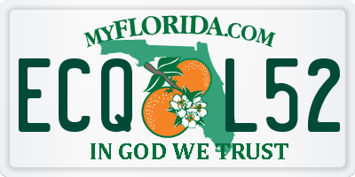 FL license plate ECQL52