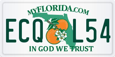 FL license plate ECQL54