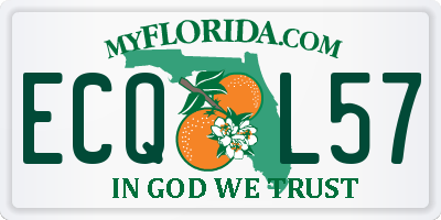 FL license plate ECQL57