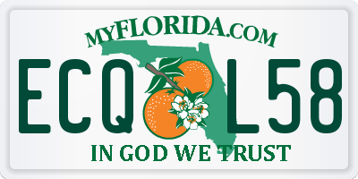FL license plate ECQL58