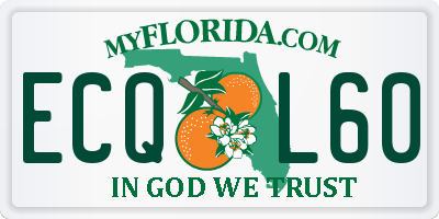 FL license plate ECQL60