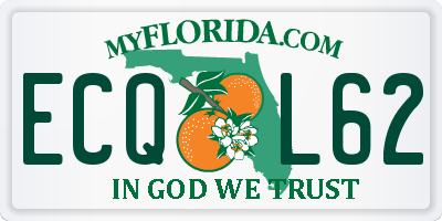 FL license plate ECQL62