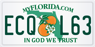 FL license plate ECQL63