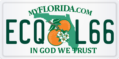 FL license plate ECQL66